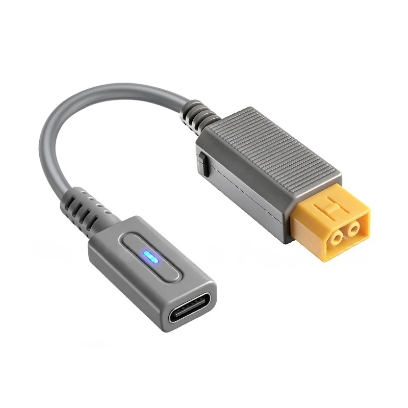 

for WII U PD Charging Cable TYPE C Female Plug Converter USB C Power Supply Cord Adapter with Instruct Light for Nintendo WII U