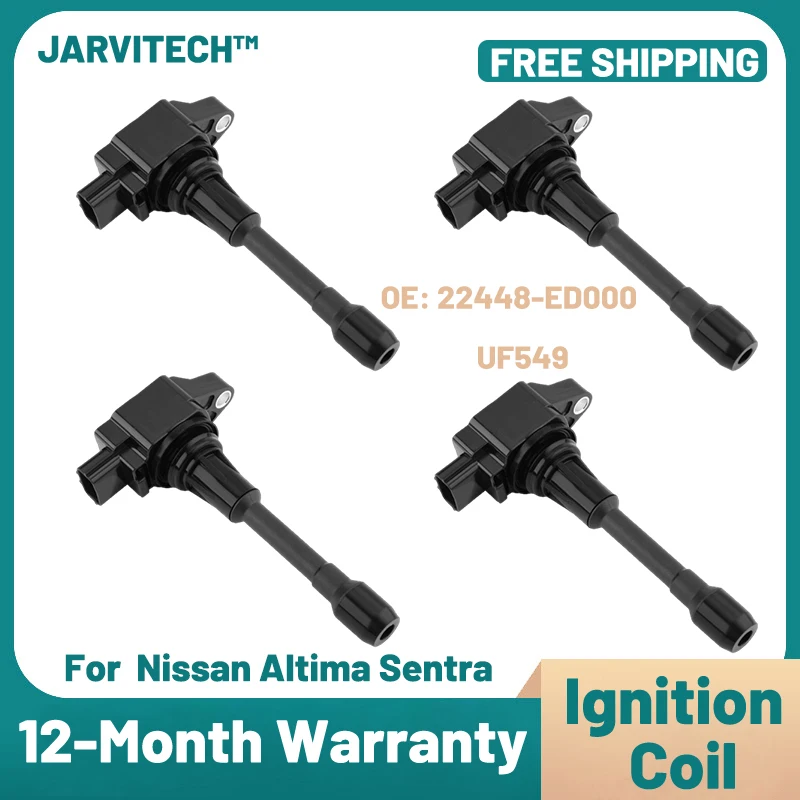 

22448ED000 Ignition Coil For 2007-2017 Altima 2.5L Sentra Rogue Cube Versa QX60 FX50 M56 22448-JA00C 22448-1KT1A UF549