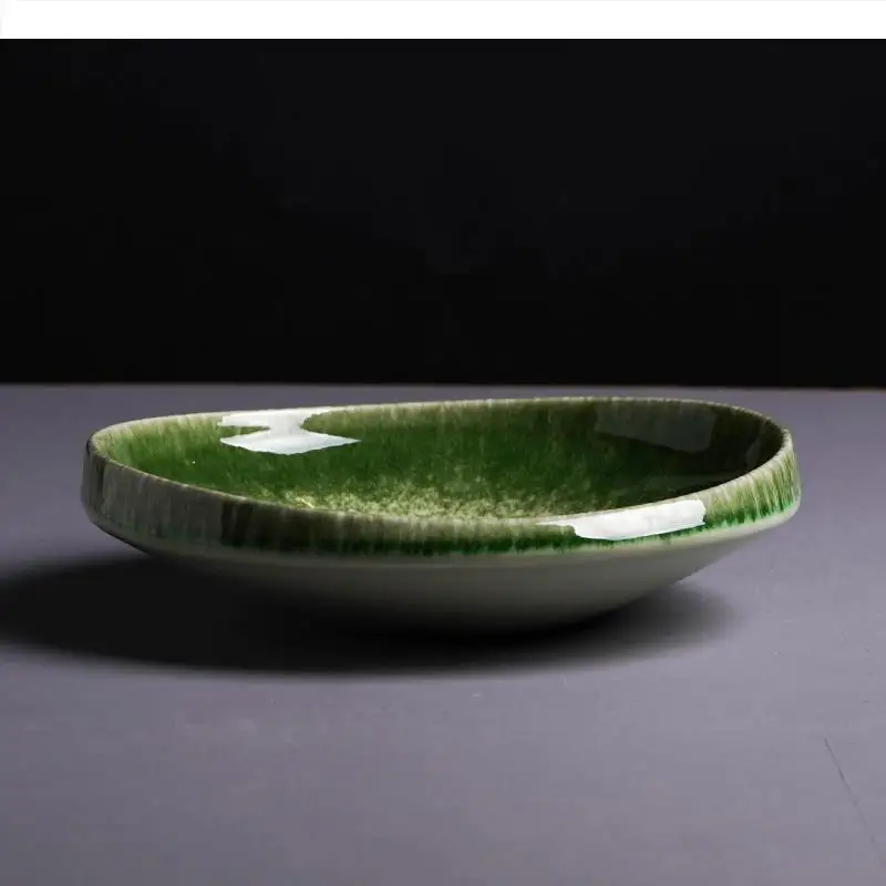 Irregular Ceramic Dinner Plate Western Soup Plates Dessert Bowl Fruit Tray Salad Sashimi Restaurant Tableware