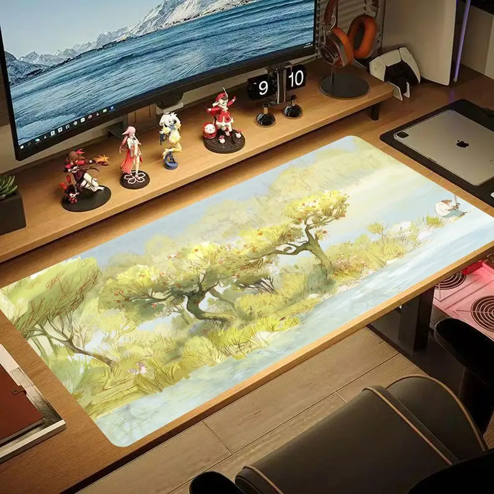 Cartoon Story Picture Book Style Ernest Célestine Mouse Pad Non-Slip Gaming Mouse Pad Gamer E-Sports Mouse Mat Game Desk Mat
