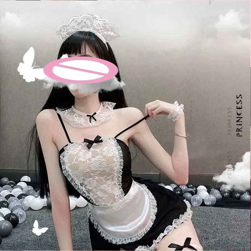 

New Lolita Maid Dress Set Sexy Cosplay Students Costumes Erotic Lingerie Role Play Underwear For Couple Games Exotic Underwear