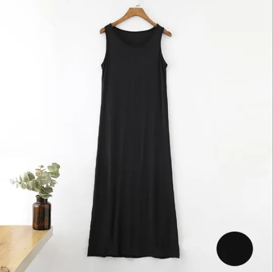 Fdfklak New Nuisette Femme Modal Cotton Sleeveless Night Dress Women Casual Comfortable Long Nightdress Ladie\'s Nightgowns