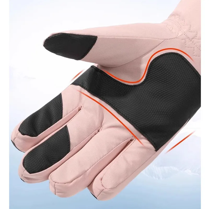 Thermal Winter Cycling Gloves - Windproof Waterproof Ski for Men Women, Touchscreen Motorcycle Riding Gloves