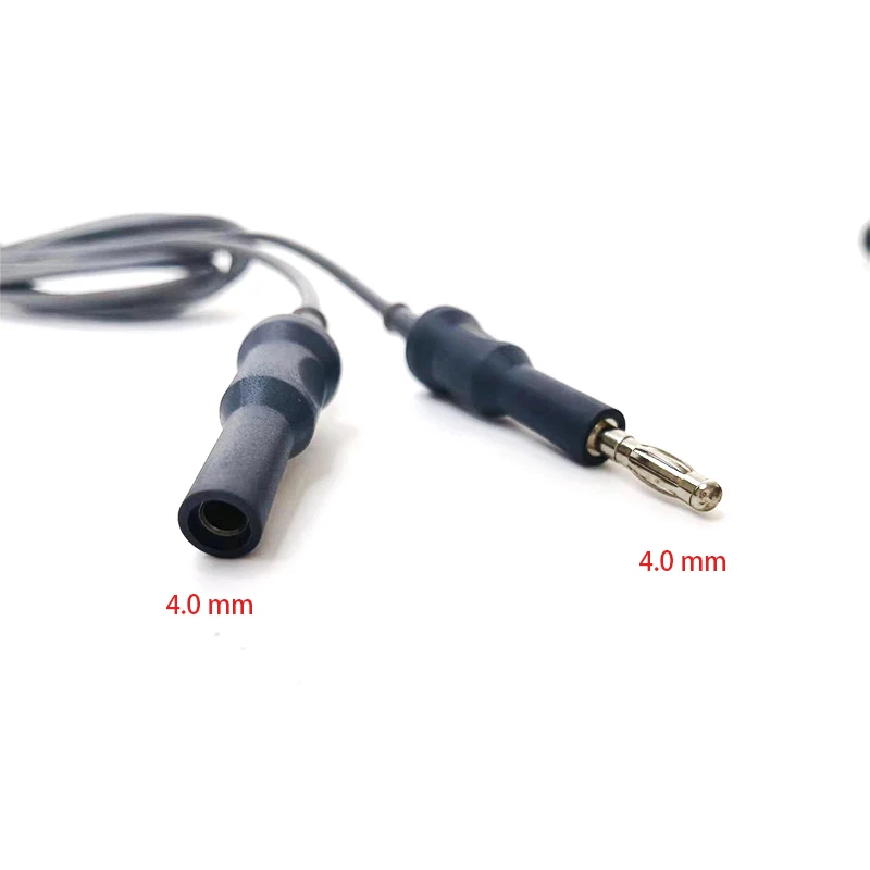 Para cable de coagulación de cable de fórceps monopolar reutilizable, esterilización antialta temperatura, 3 m, 4,0 mm-4,0 mm