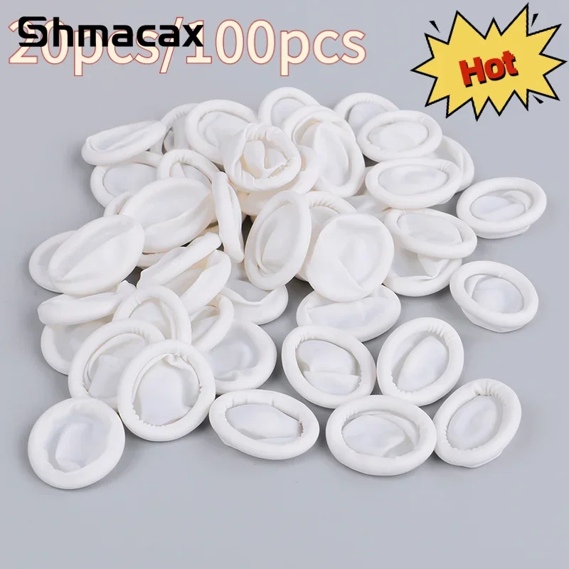20Pcs/100Pcs Disposable Latex Rubber Finger Cots Sets Fingertips Protector Glove