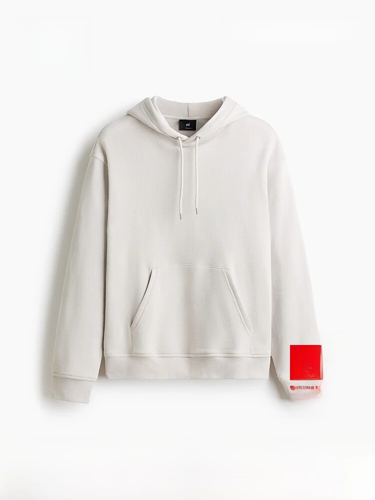 

H&M New Men's Casual Hoodie 1331170 Spring 2026 Cotton 100% Comfortable Fit Hooded Sweatshirt for Younger Generation