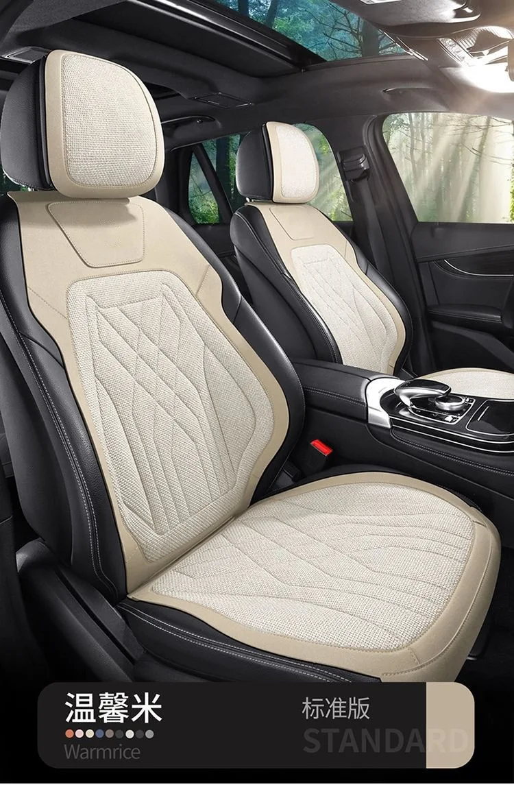 

Luxury Car Seats Protection Universal Car Seat Cover All Season Breathable Auto High Quality Flax Saddle Pad Seat Covers