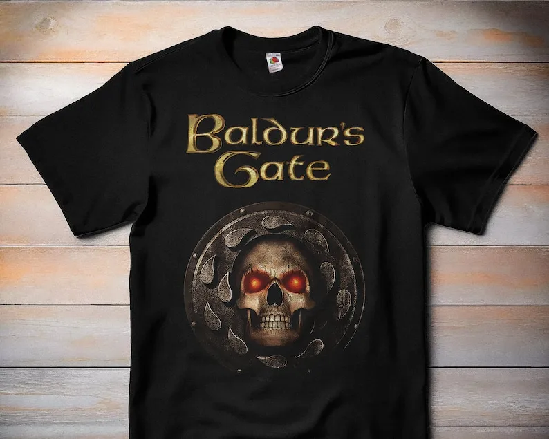 Baldurs Gate I - Classic Video Game RPG Tshirt, Retro Gamer Tee, Gaming Shirt, Gamer Gift