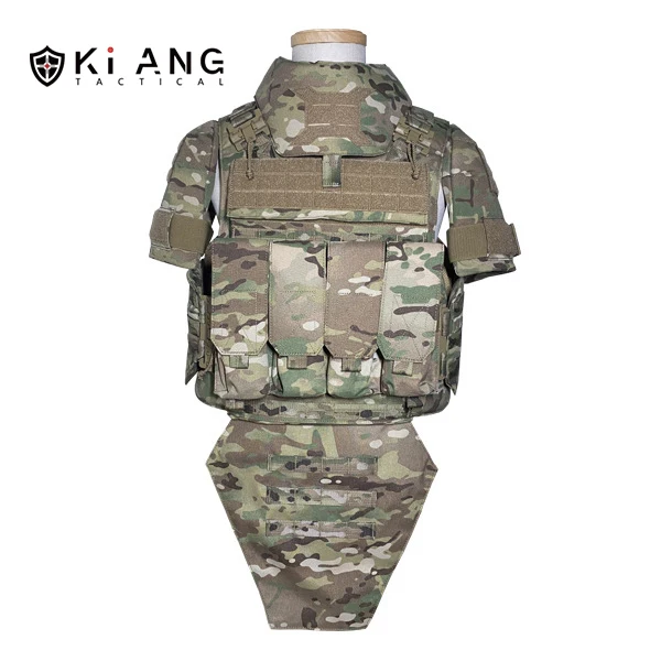 

KIANG CP Tactical Armor Vest Molle Camo Plate Carrier Combat Chalecos Protective Full Body Coverage Vest