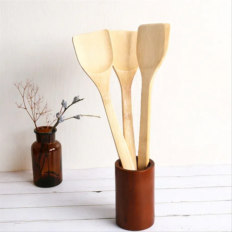 Wooden Shovel Household Wood Kitchen Cooking Utensil Tool Non-Stick Pan Spatula Shovel Lacquerless Bamboo Kitchen Tool