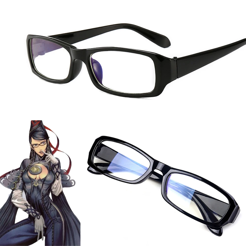 Game Bayonetta Cereza Witch Cosplay Black Glasses Eyewear Adult Unisex Prop Accessories