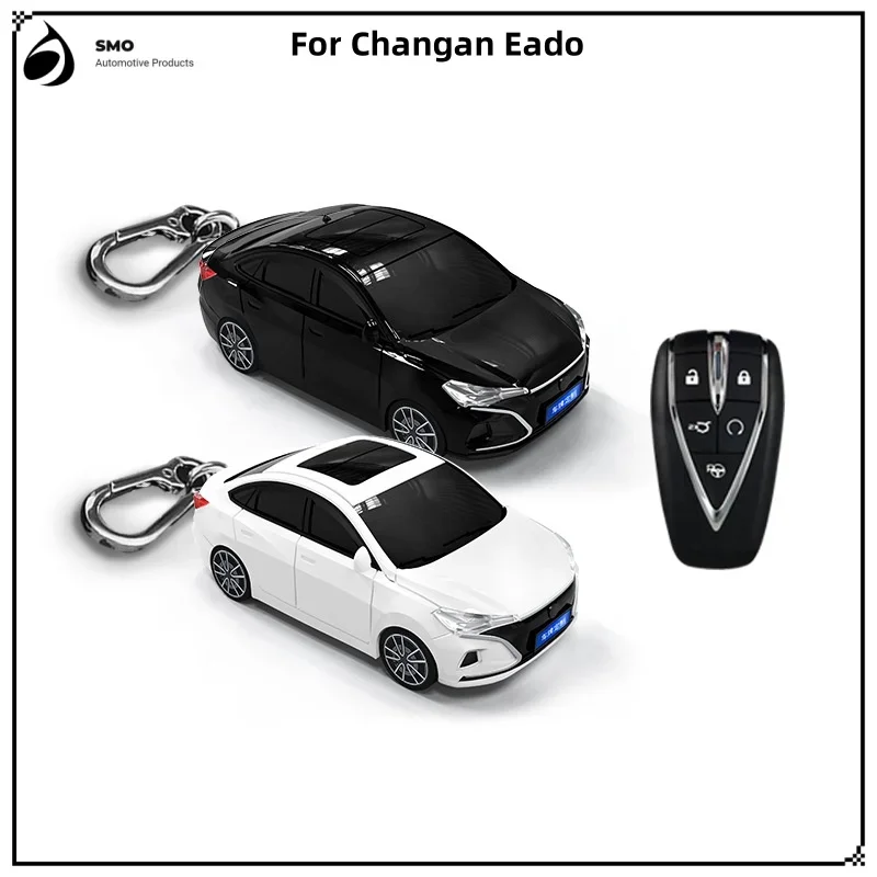 

For Changan Eado Key Cover With Light Car Keychain Car Model Key Protection Sleeve Auto Supplies Creative Personalized Gifts New