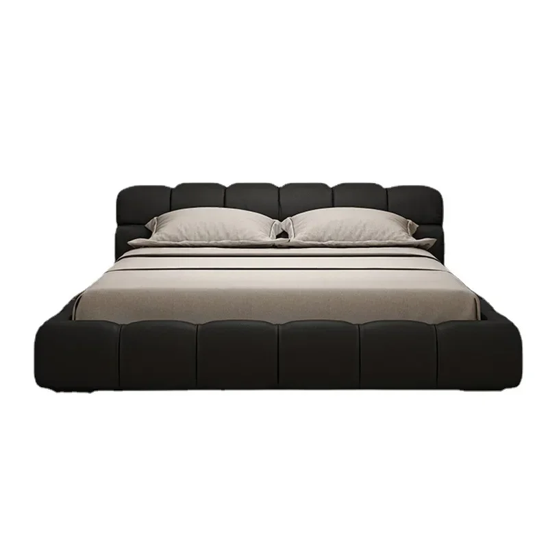 

Современная эстетичная двуспальная кровать с местом для хранения, роскошная кровать размера Queen-size из дерева для спальни, мебель для дома