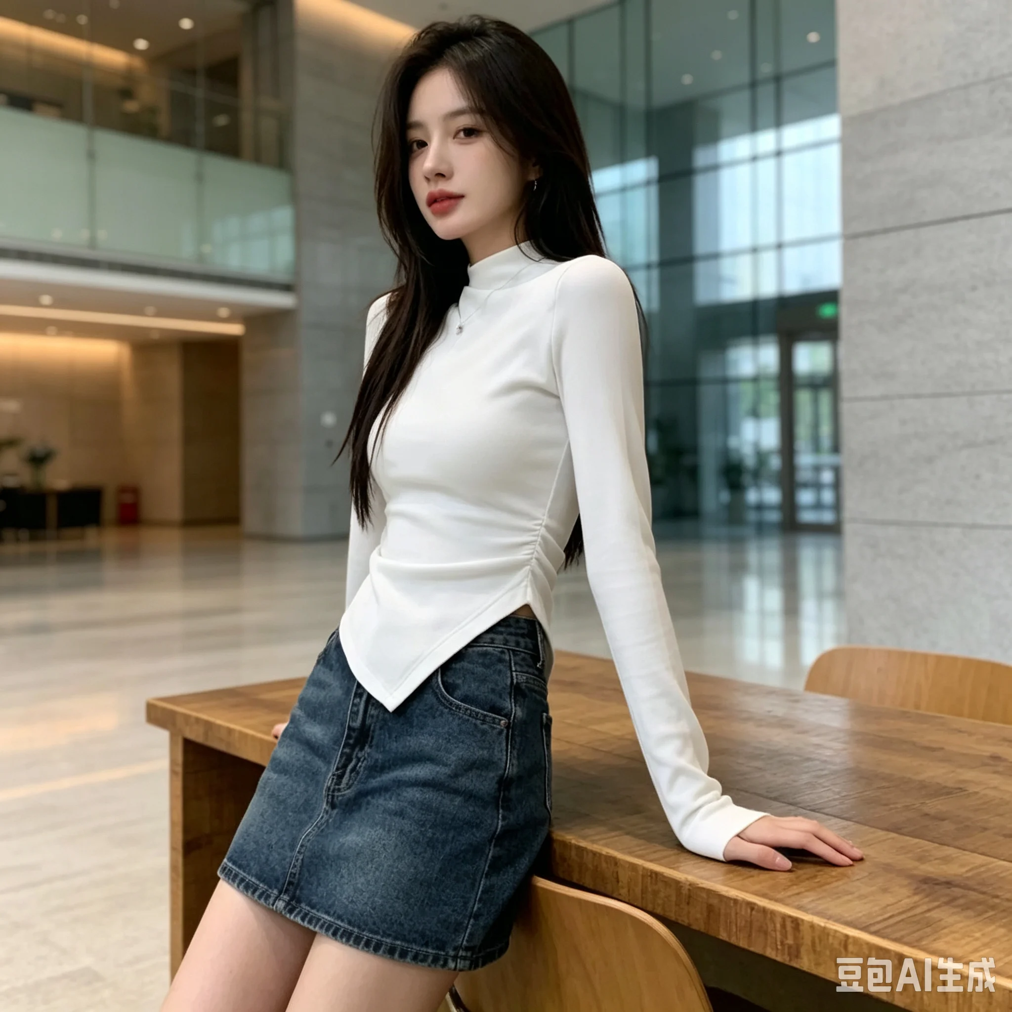 German flannel semi high neck undershirt women's autumn/winter 2026 new front shoulder spicy girl gray slim fit top