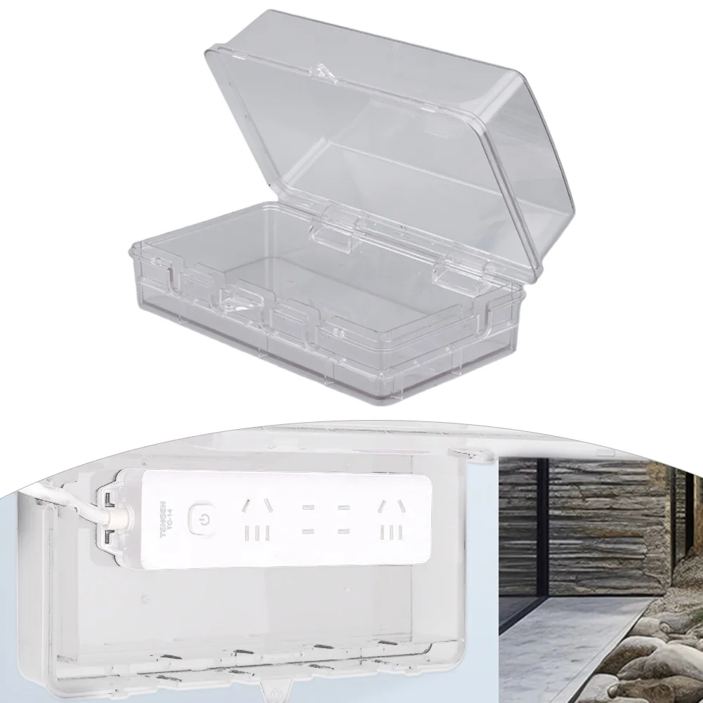 Boîte de prise en plastique étanche antivol, boîte de gestion des câbles, résistante aux intempéries, protection de la prise, multiprise, boîte de rangement extérieure