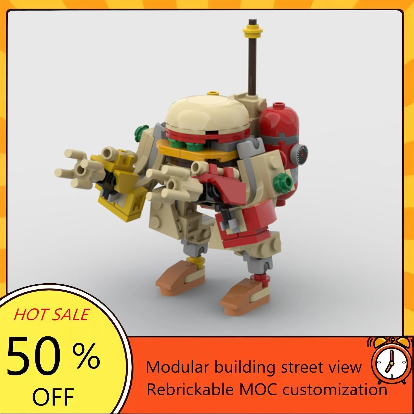 

Набор из 120 деталей: Популярная модель из фильма «Звездные войны», конструктор MOC, модульный боевой робот, технологичный подарок, праздничный набор для сборки, детский игрушечный комплект