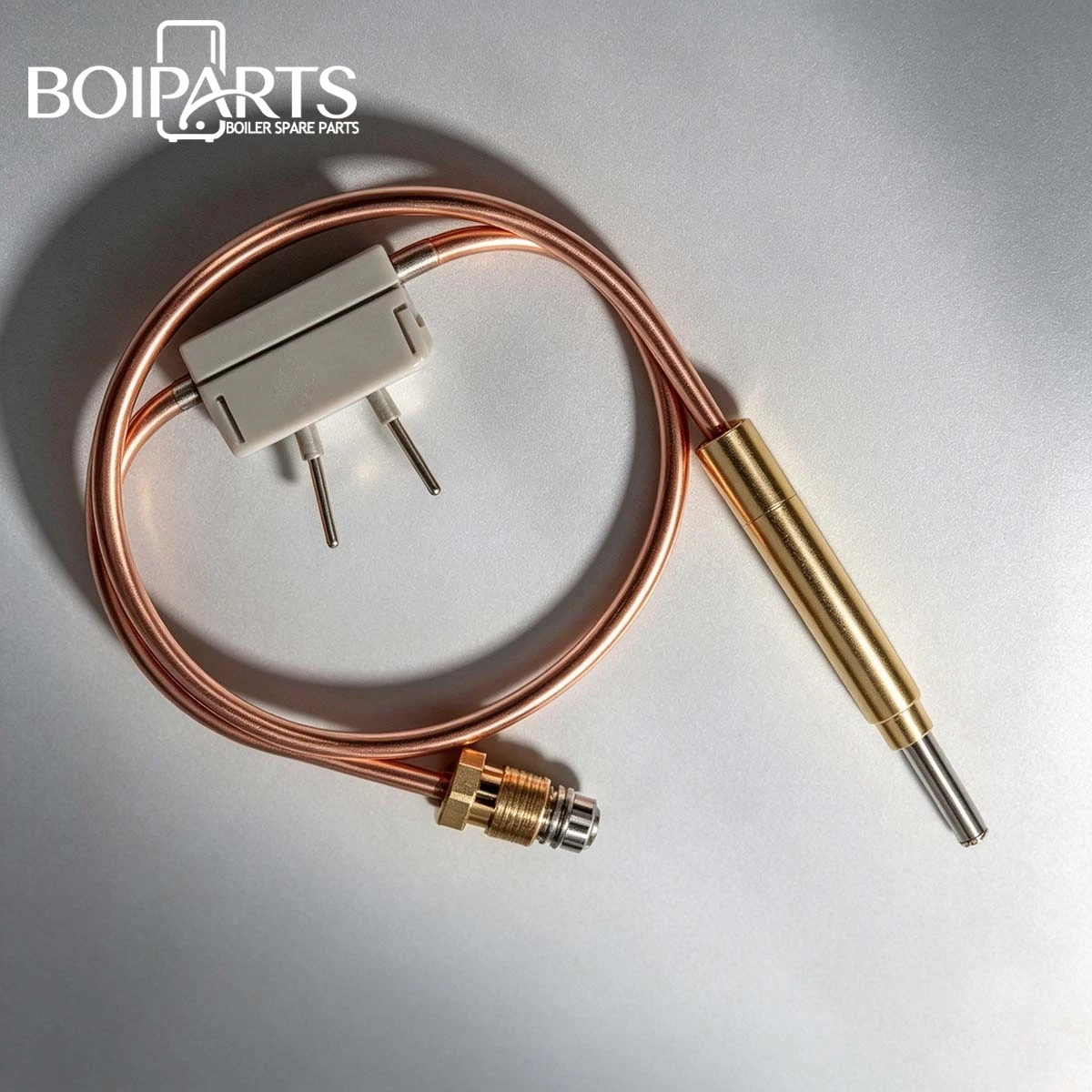 Repair Parts Copper Thermocouple Sensor for Gas Heater Furnace and Oven Universal Double Plug Terminal Gas Boiler Replacement