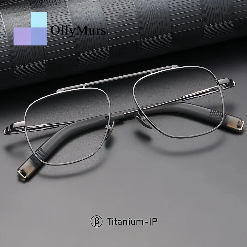 

Мужские модные очки OLLYMURS в стиле ретро, ​​ультралегкие очки из титанового сплава, большой размер, оптическая оправа для очков по рецепту, для женщин, 105