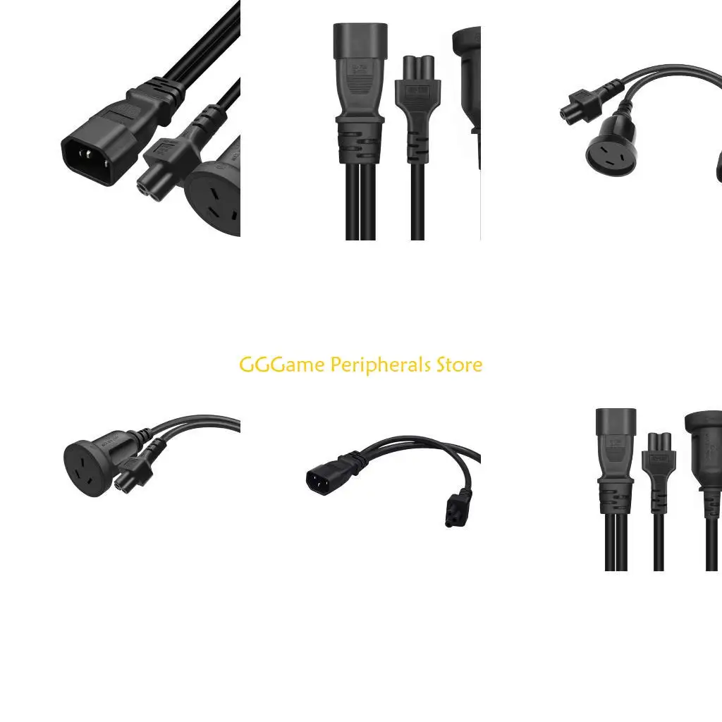 

U55B 1ft/32cm IEC320 C14 to IEC320 C5+AU16A AC-Power Extension Cable Adapter Cord