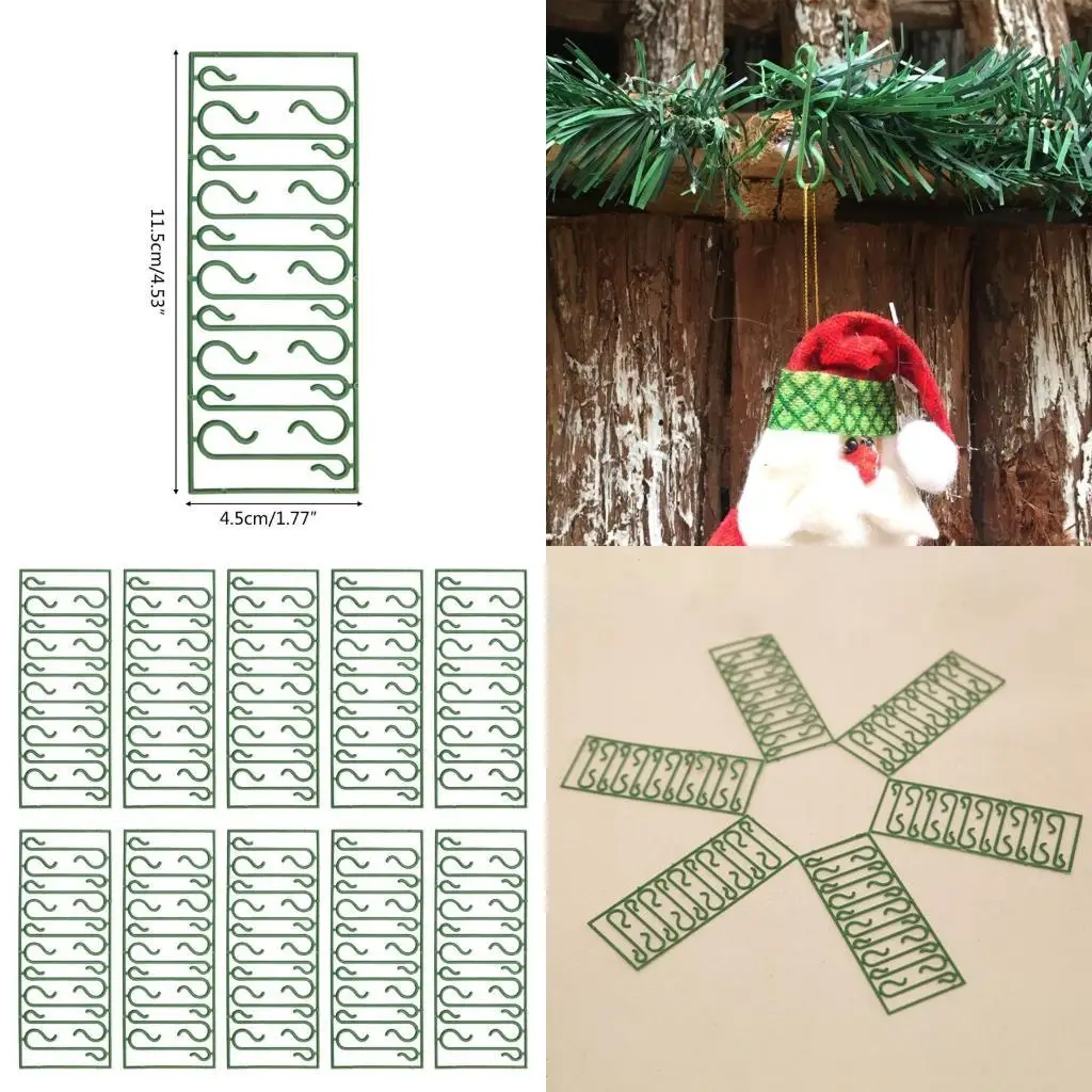

652F 100 Pieces Christmas Ornament Hooks Heavy Duty S-shaped Ornament Hangers Christmas Tree Hanger for Christmas Tree