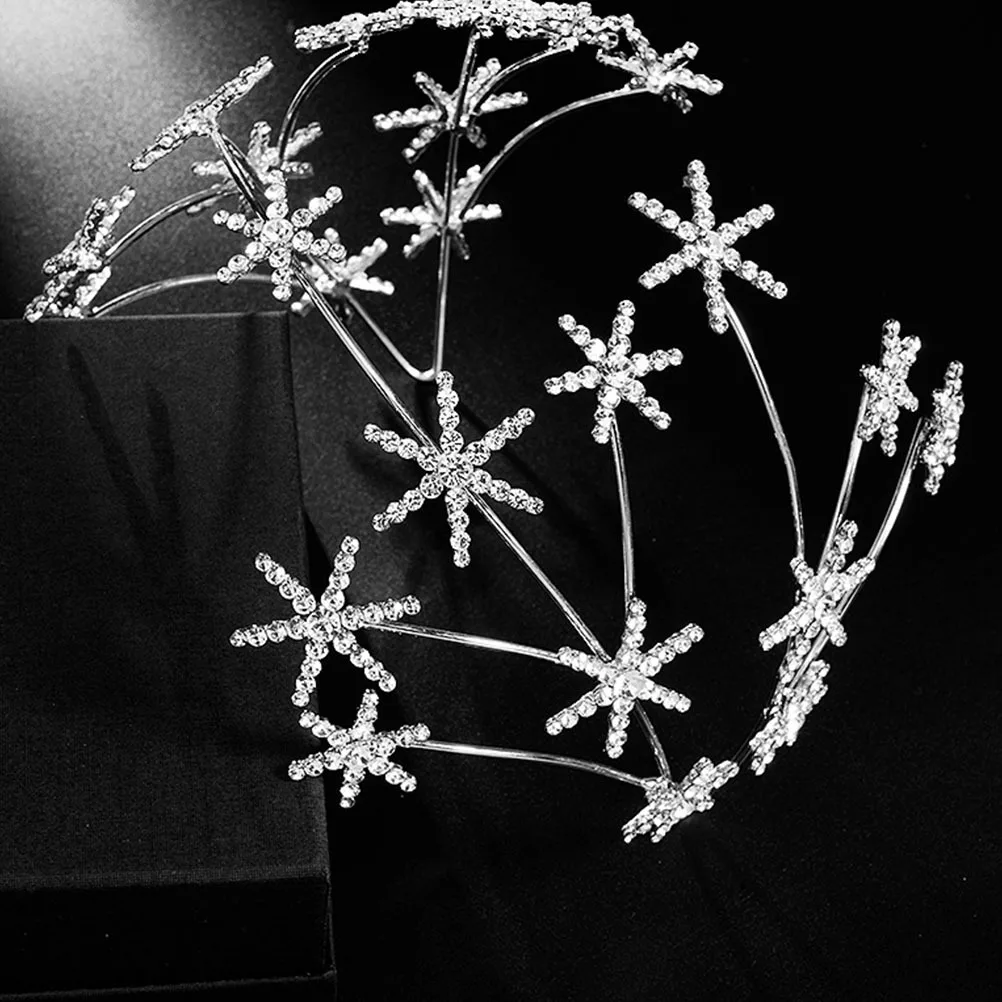 

Bridal Crown Rhinestone Star Decor Elegant Wedding Headpiece Hair Accessories Bride Tiaras Rhinestone Headdress Party