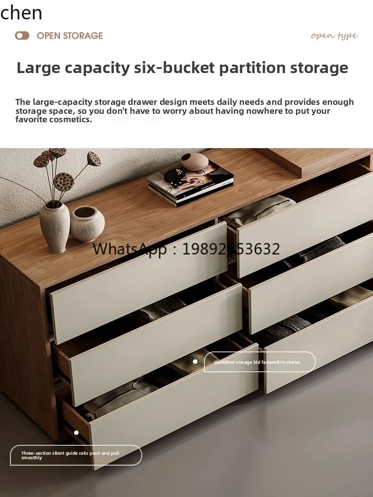 bedside storage cabinet Modern simple chest cabinet Bedroom storage Malm drawer TV floor decoration