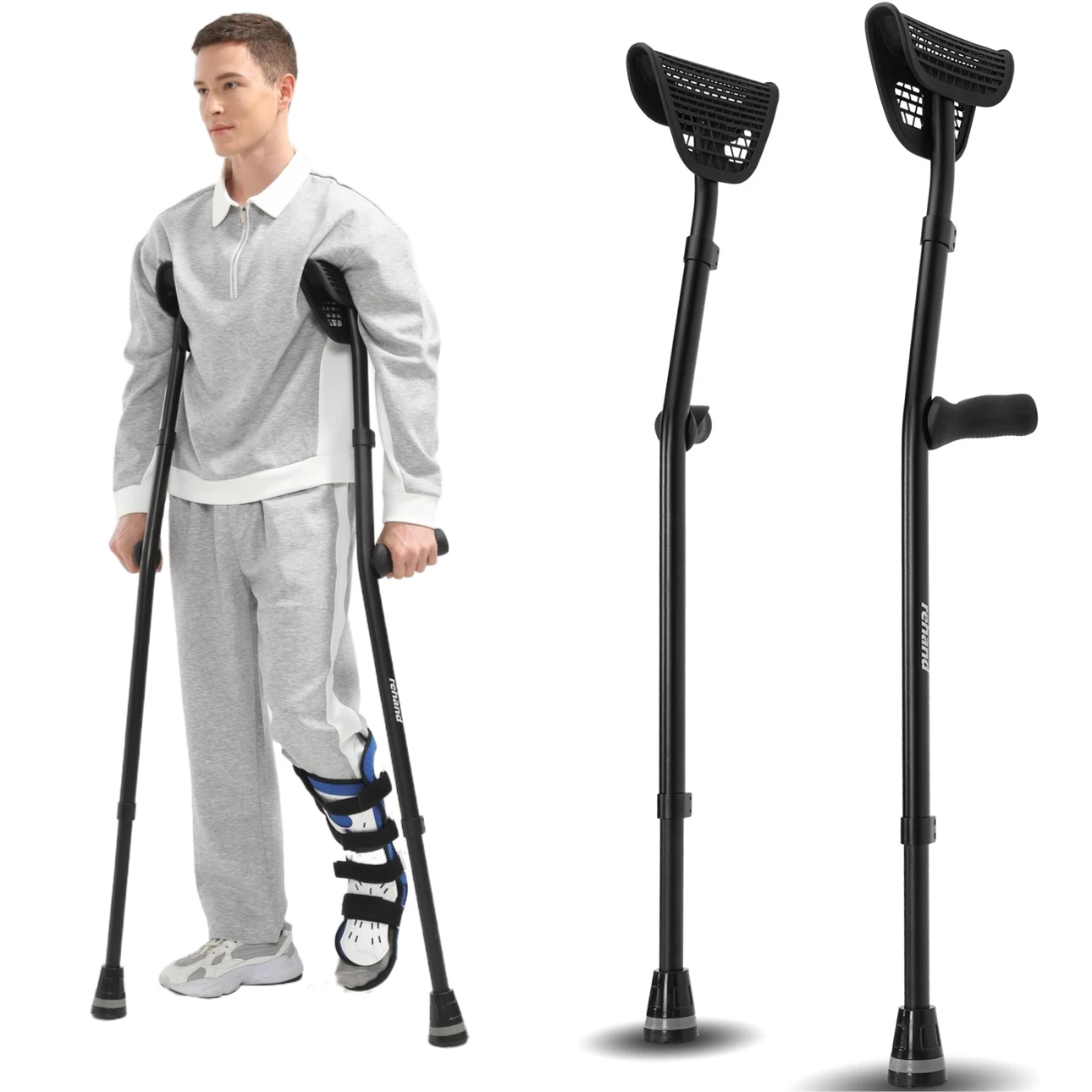 

Медицинская подмышечная алюминиевая трость-опора, регулируемая, класс I, черная, для взрослых с ограниченными возможностями