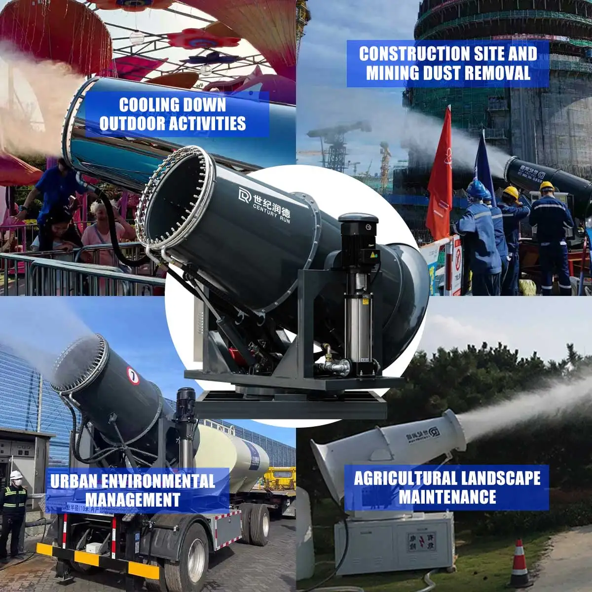 Smart IoT Enabled Intelligent Control Remote Monitoring Fog Cannon for City Road Demolition Tunnel Construction
