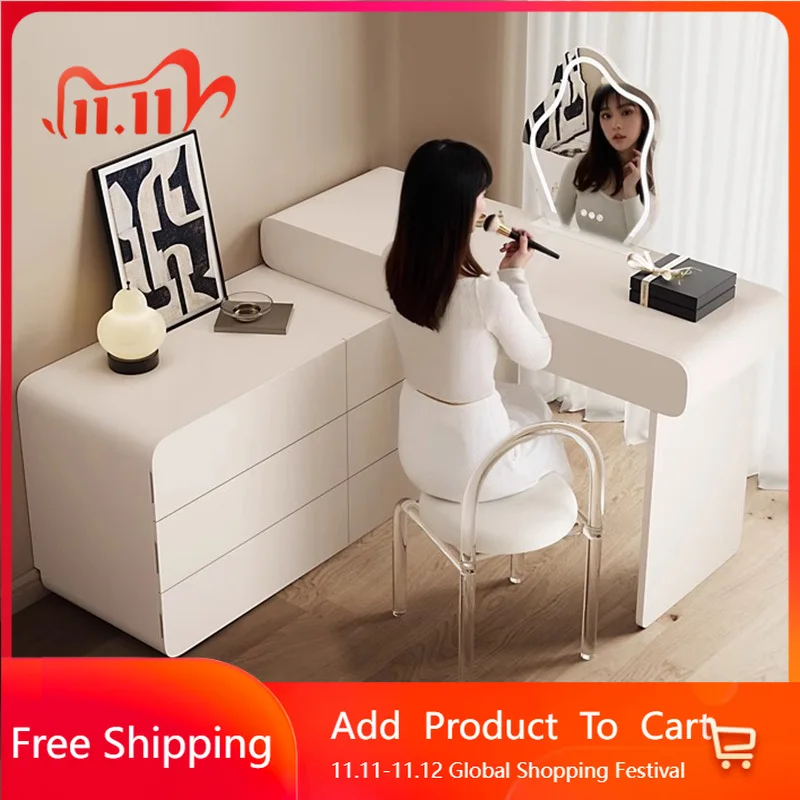 

Xenomorph Creative Vanity Table Clear Decoration Korean Beauty Events Dressing Table Large Size Penteadeira Postmodern Furniture