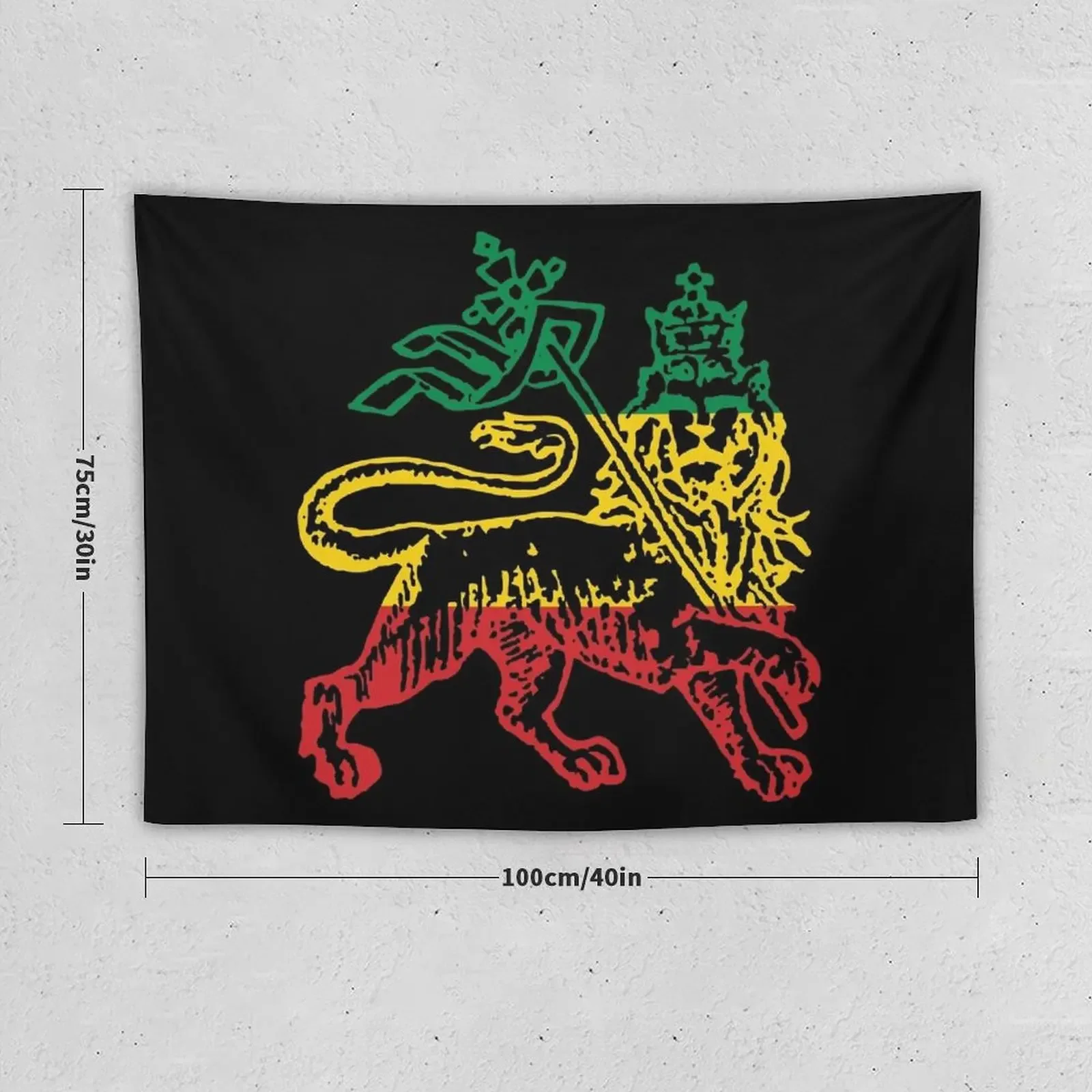 Lion of Judah Flag Ethiopia King Selassie Rasta Tapestry Aesthetic Room Decors Aesthetics For Room Decoration For Rooms Tapestry