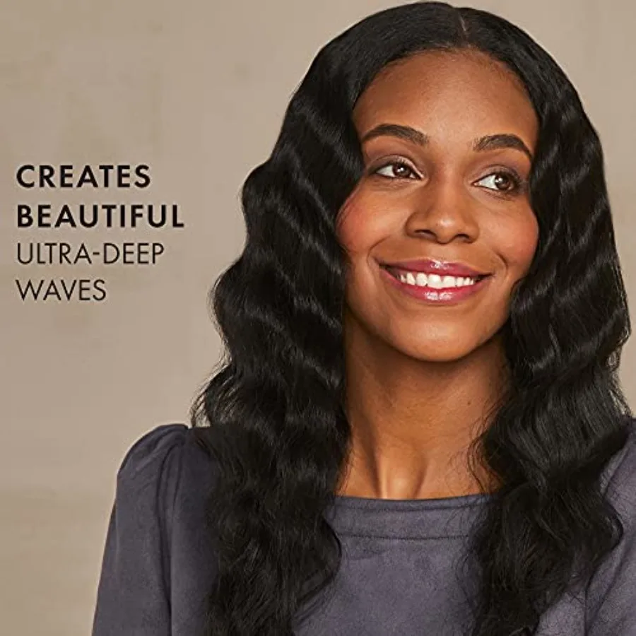 Hot Tools Pro Artist Nano Ceramic Deep Waver for Beachy Waves with Frizz Control and High Shine Black