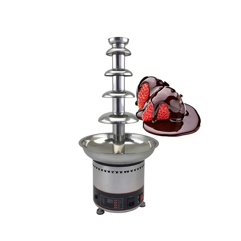 

Автоматическая 5-слойная машина для шоколадного фонтана, распылительная башня, машина для шоколадного водопада для свадебного банкетного зала