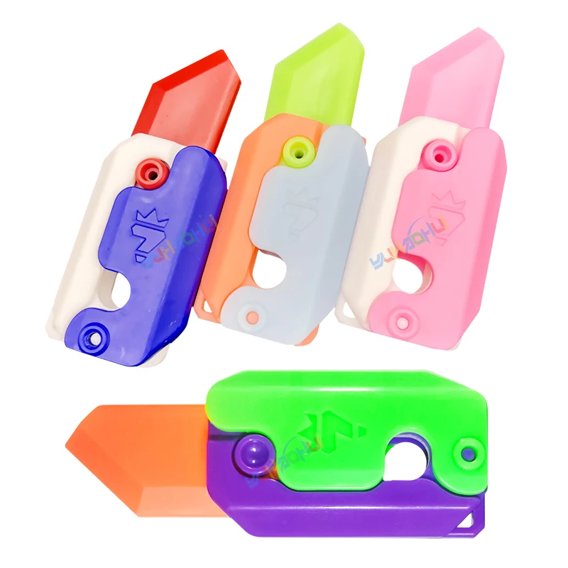 

3D Gravity Radish Knife Fidget Anti Stress Sensory Toys for Kids Plastic Radish Knife Funny Interactive Toys Xmas Gifts for Boys