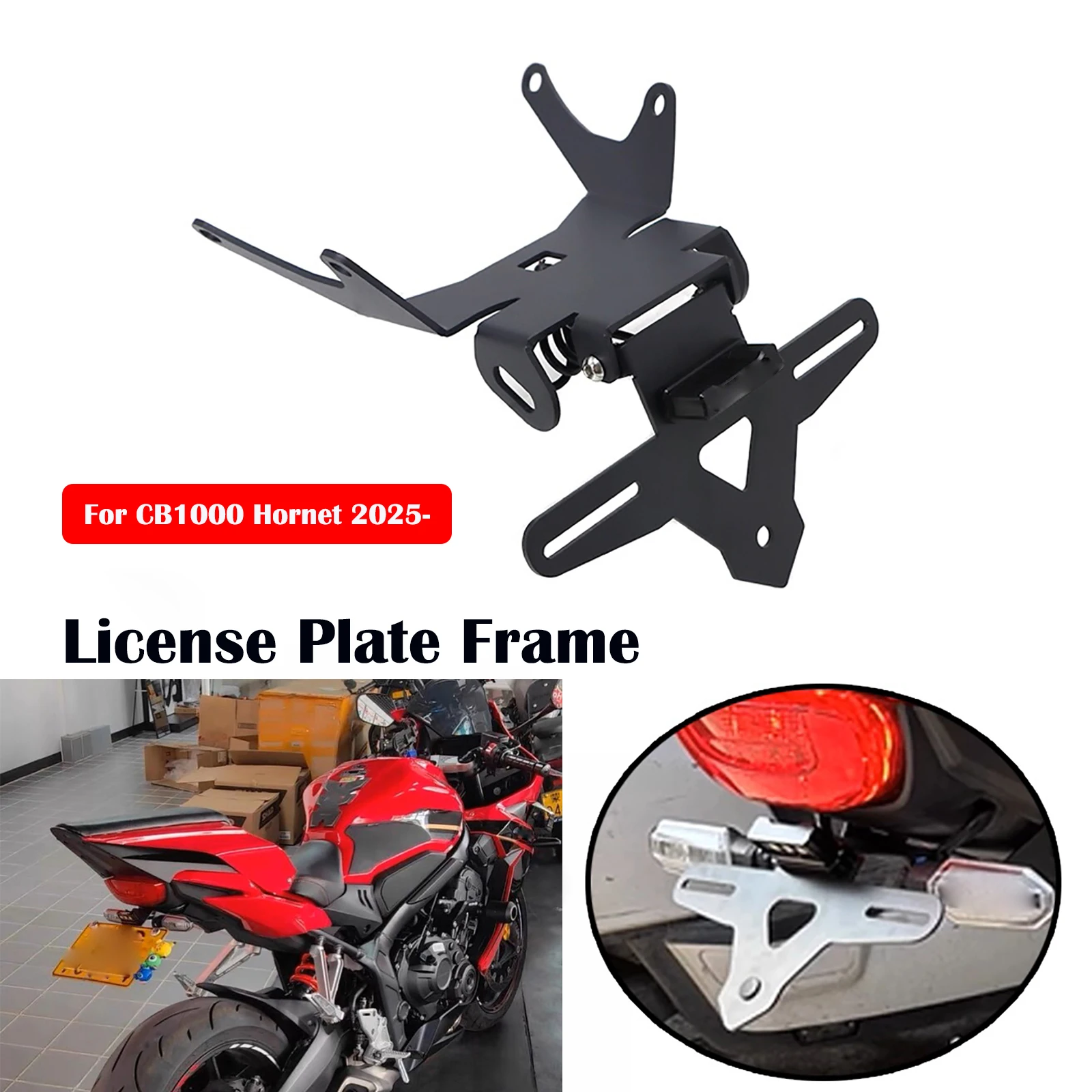 

Motorcycle New Rear License Plate Holder Bracket with Light Tail Tidy Fender Eliminator For Honda CB1000 CB 1000 Hornet 1000 SP