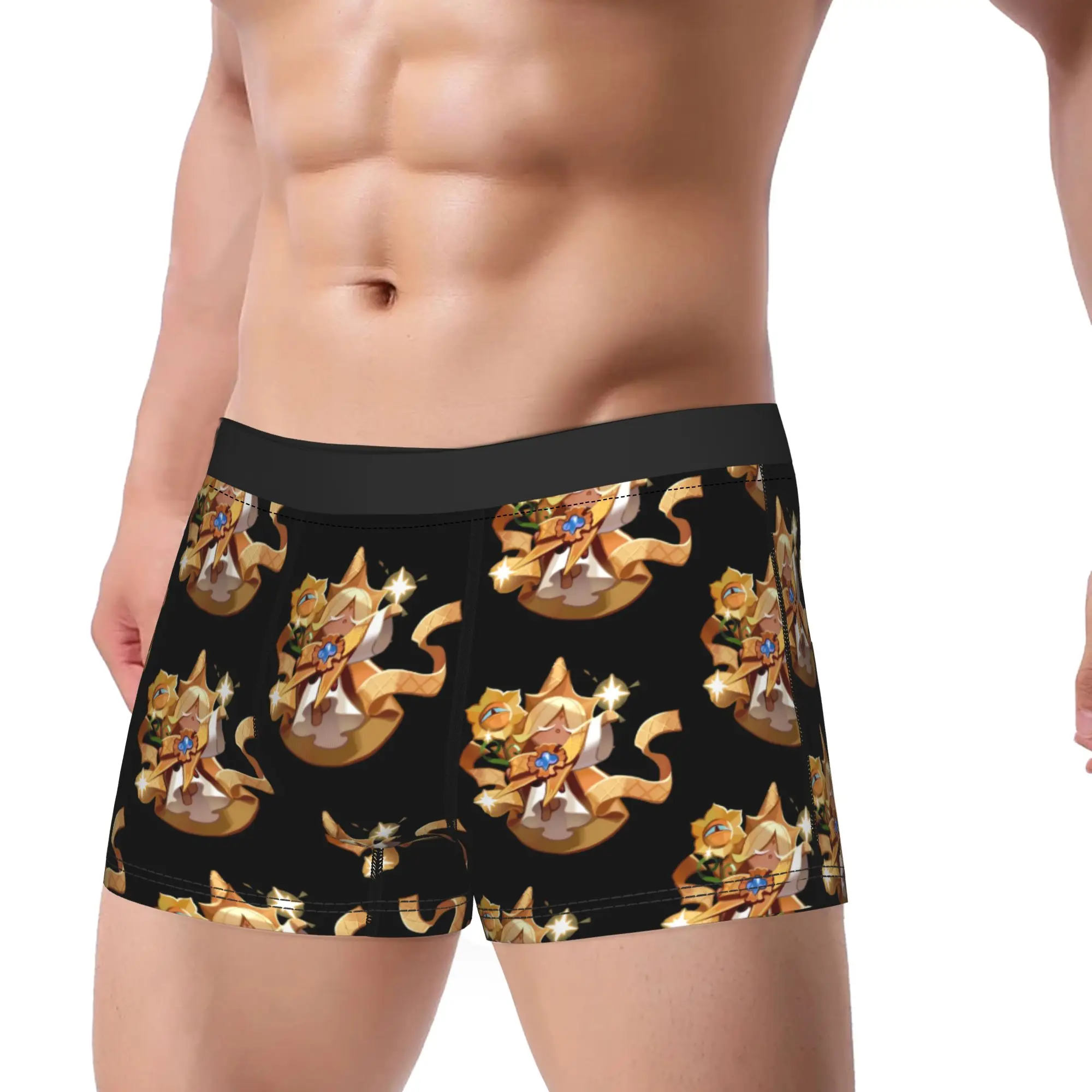 Sexy Boxer Pure Vanilla  Shorts Panties Briefs Men Underwear Cookie Run Kingdom Mid Waist Underpants for Homme S-XXL