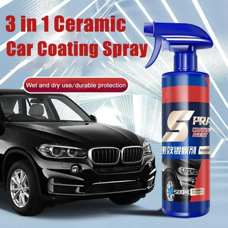 

3 in 1 High Protection Quick Ceramic Coating Nano Spray Car Coating Wax Polishing Spray Plastic Refresh Fast Fine Scratch Repair