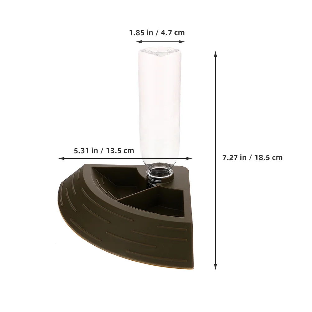 وعاء تغذية وترطيب الزواحف على شكل زاوية ثنائي الغرض ضفدع سحلية السلحفاة طبق ماء صغير مستقر مضاد للانسكاب #5