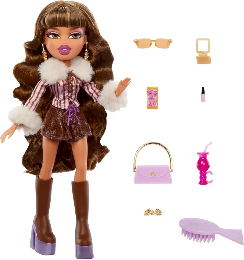 دمية MGA LOL Bratz Alwayz Sasha Cloe Yasmin Jade عصرية مع 10 ملحقات ومجموعة ألعاب ملصق هدايا للفتيات