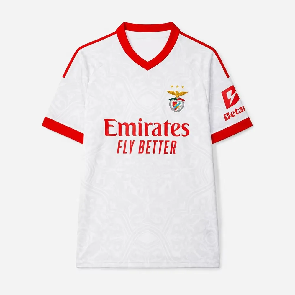 2026/27 New Benfica Away Soccer Jersey Men Kids Short Sleeve Football Shirt Breathable Sports Uniform For Adults Family Matching