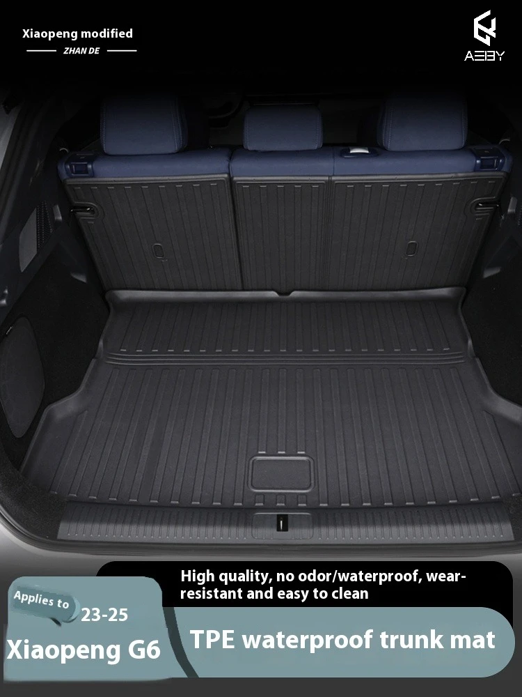 Tapis de sol pour coffre de voiture Xpeng G6 2023 – 2024, Protection de l'environnement, imperméable, résistant à l'usure, intérieur TPE