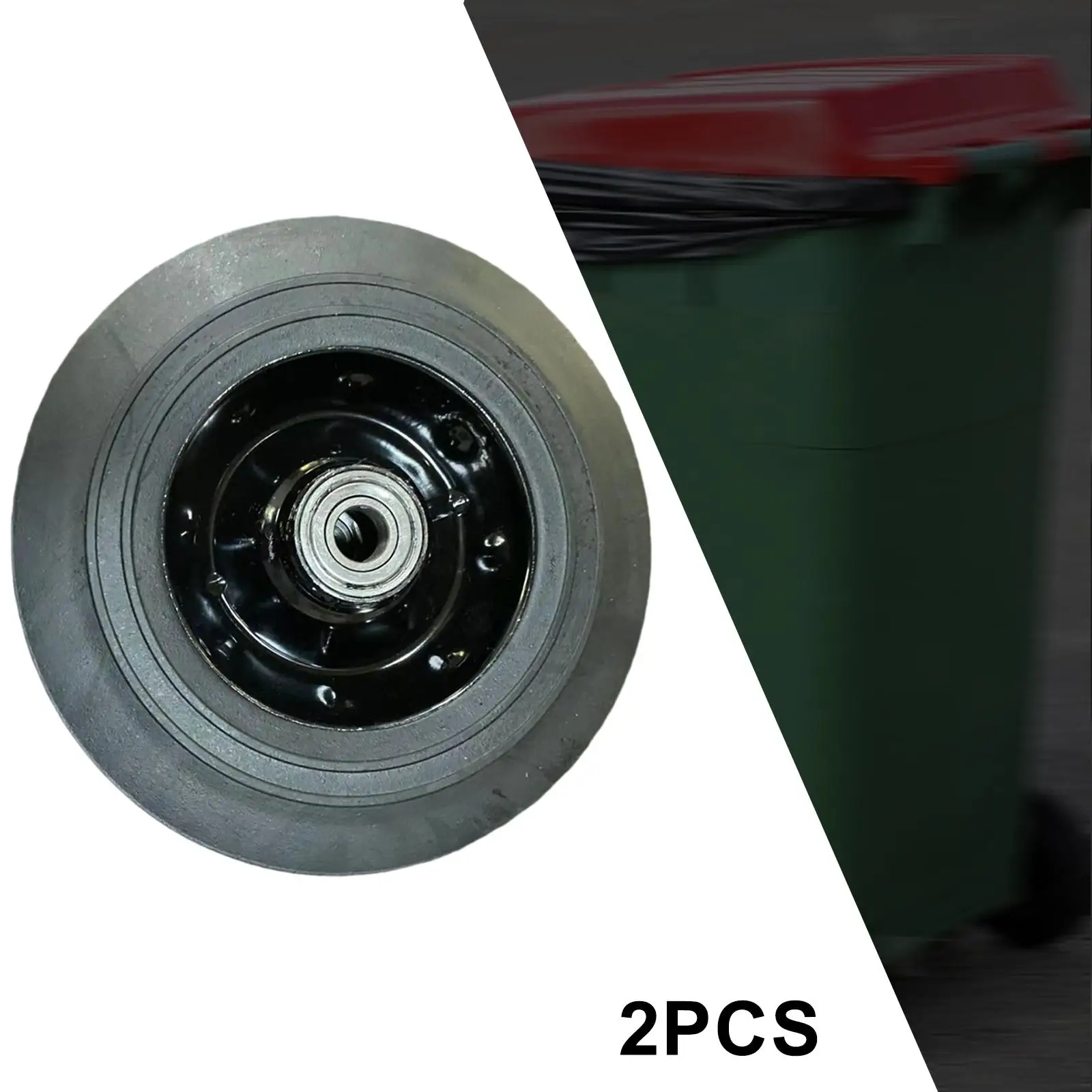 

2Pcs Trash Can Wheels Replacement Garbage Container Wheels Accessories for Family