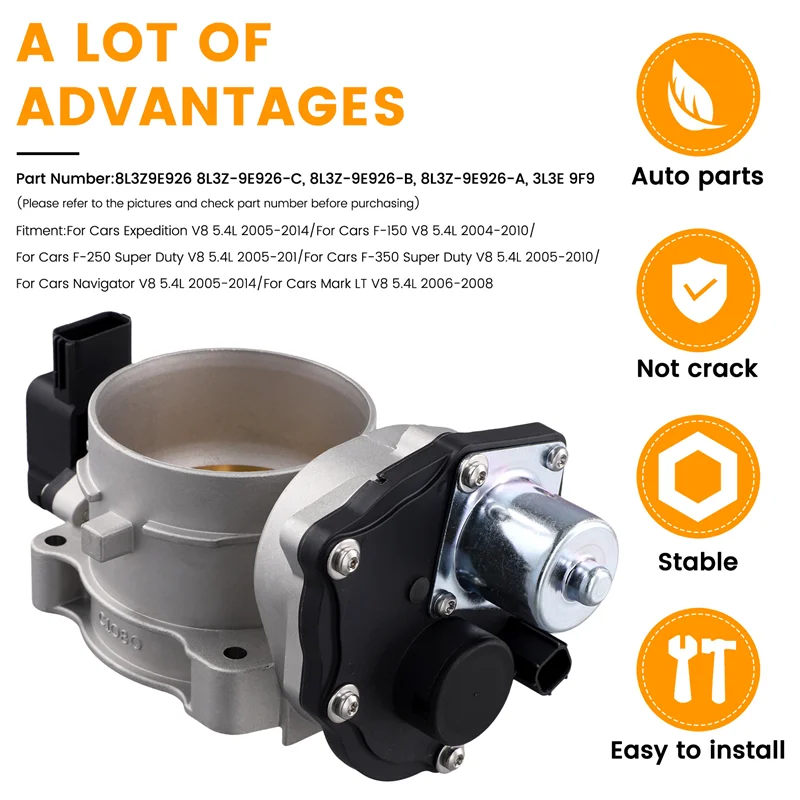 

A03Z-8L3Z9E926 Car Throttle Body For Ford F150 F250 F350 Expedition Lincoln Navigator Mark V8 5.4L 2004-2015 8L3Z-9E926-C