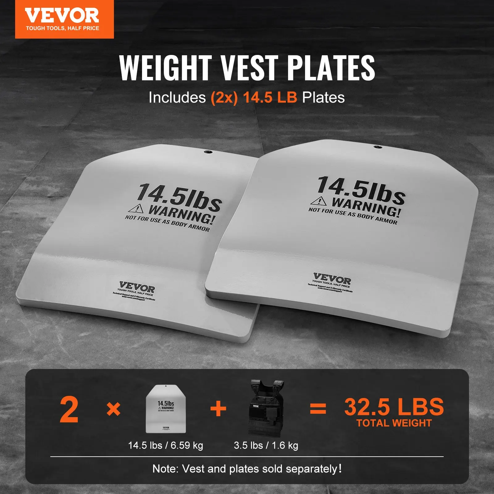 

Curved Weight Vest Plates, 14.5 LB Pairs, Premium Steel Weighted Plates, Contoured Ergonomic Fit – WODs, Additional Weight For