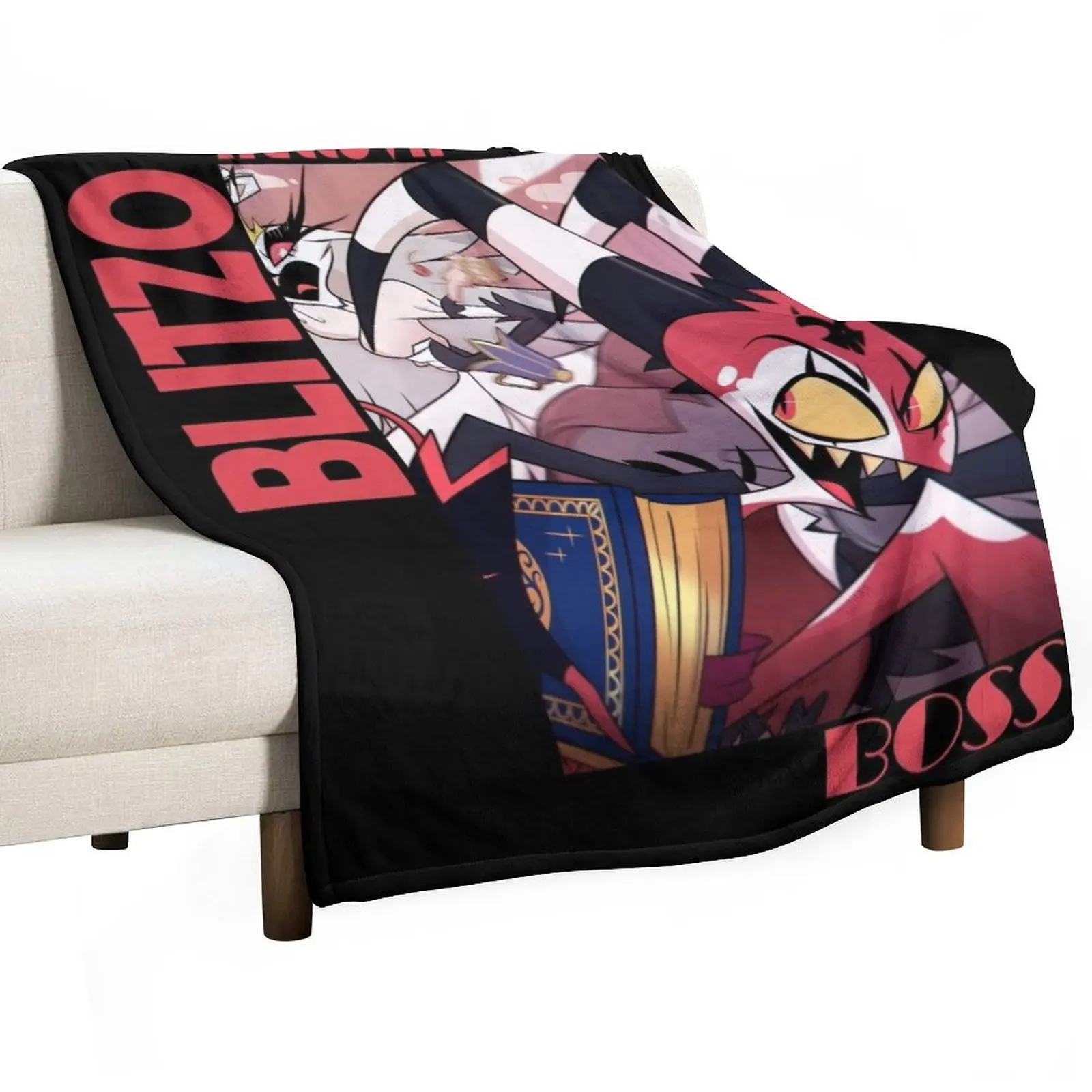Helluva Boss Blitzo Throw Blanket christmas gifts Soft Beds Luxury Designer Furrys Decorative Beds Weighted Blankets