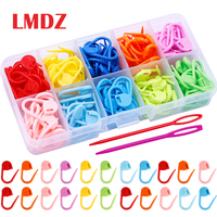 LMDZ 100/104/150Pcs Locking Stitch Markers Colorful Plastic Knitting Crochet Locking Markers Crochet Needle Clip Hook Tool