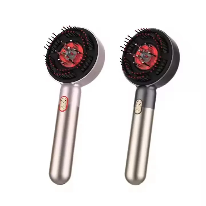 

High Speed Anti Hair Loss Massage Therapy Ions Vibration Red Blue Light Massage Brush Electric Hair Growth Comb