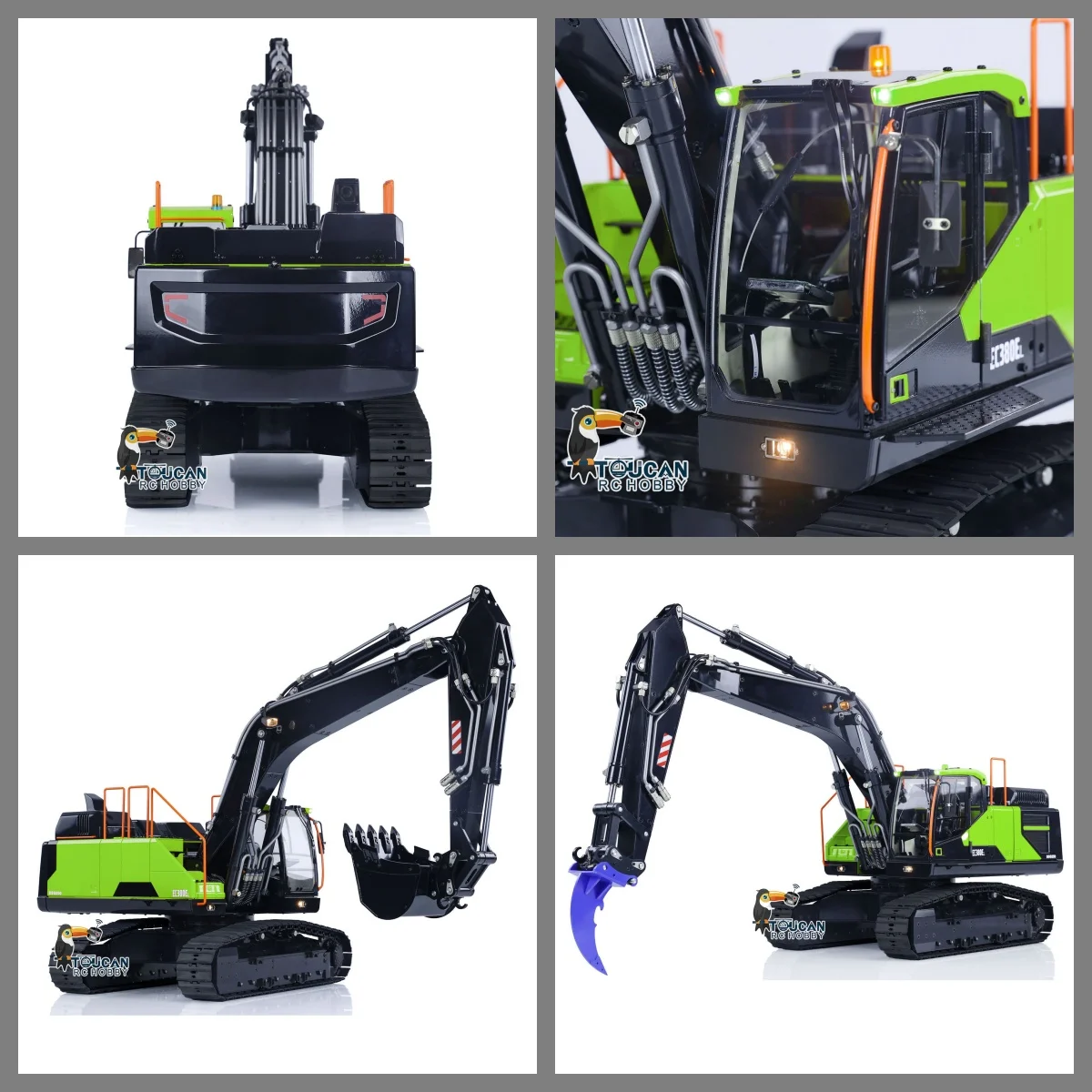 

Toys 1:14 Tracked EC380 Radio Control Hydraulic Excavator RC Digger Finished Trucks Engineering Car Vehicles for Boys T12D Radio
