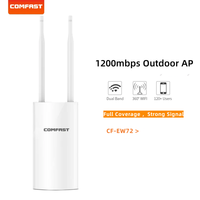 High Power Outdoor Wireless WiFi Router AP 1200Mbps Wi-Fi Repeater Dual Dand 2.4Ghz/5Ghz Long Range Extender Coverage CF-EW72