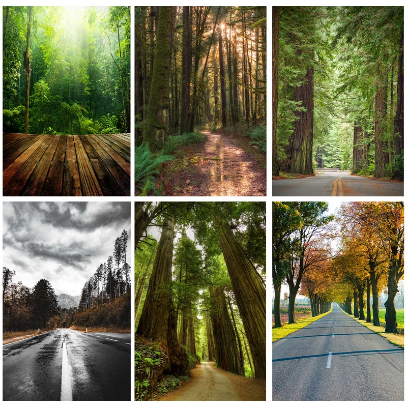 Natural Scenery Photography Background Forest River Landscape Travel Photo Backdrops Studio Props  22714 SL-03