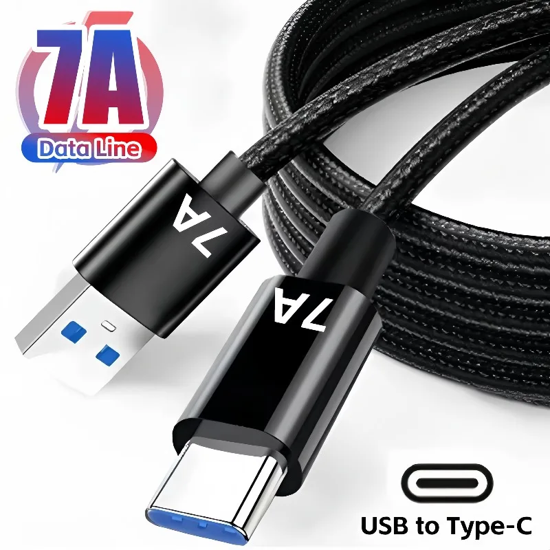 USB To Type C Charging Cable Quick Charge High Speed Data Transfer Braided Wires for Samsung Huawei Xiaomi Oppo USB-C Data Cord
